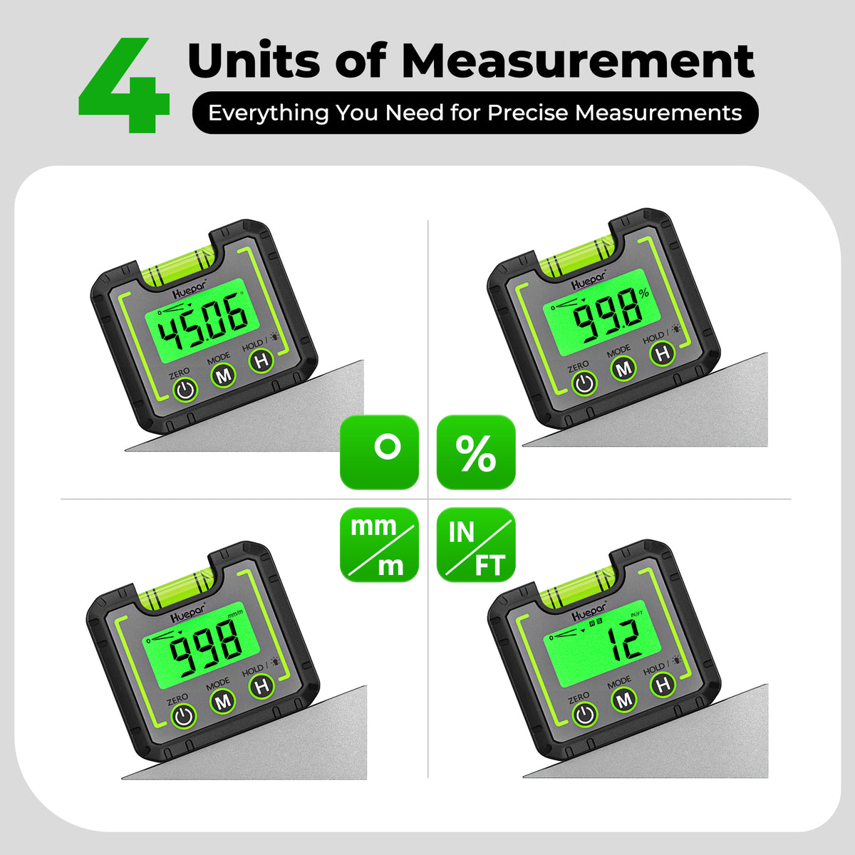 HUEPAR AG01 - Digital Level Angle Gauge Inclinometer