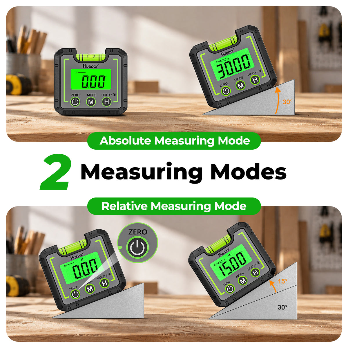HUEPAR AG01 - Digital Level Angle Gauge Inclinometer