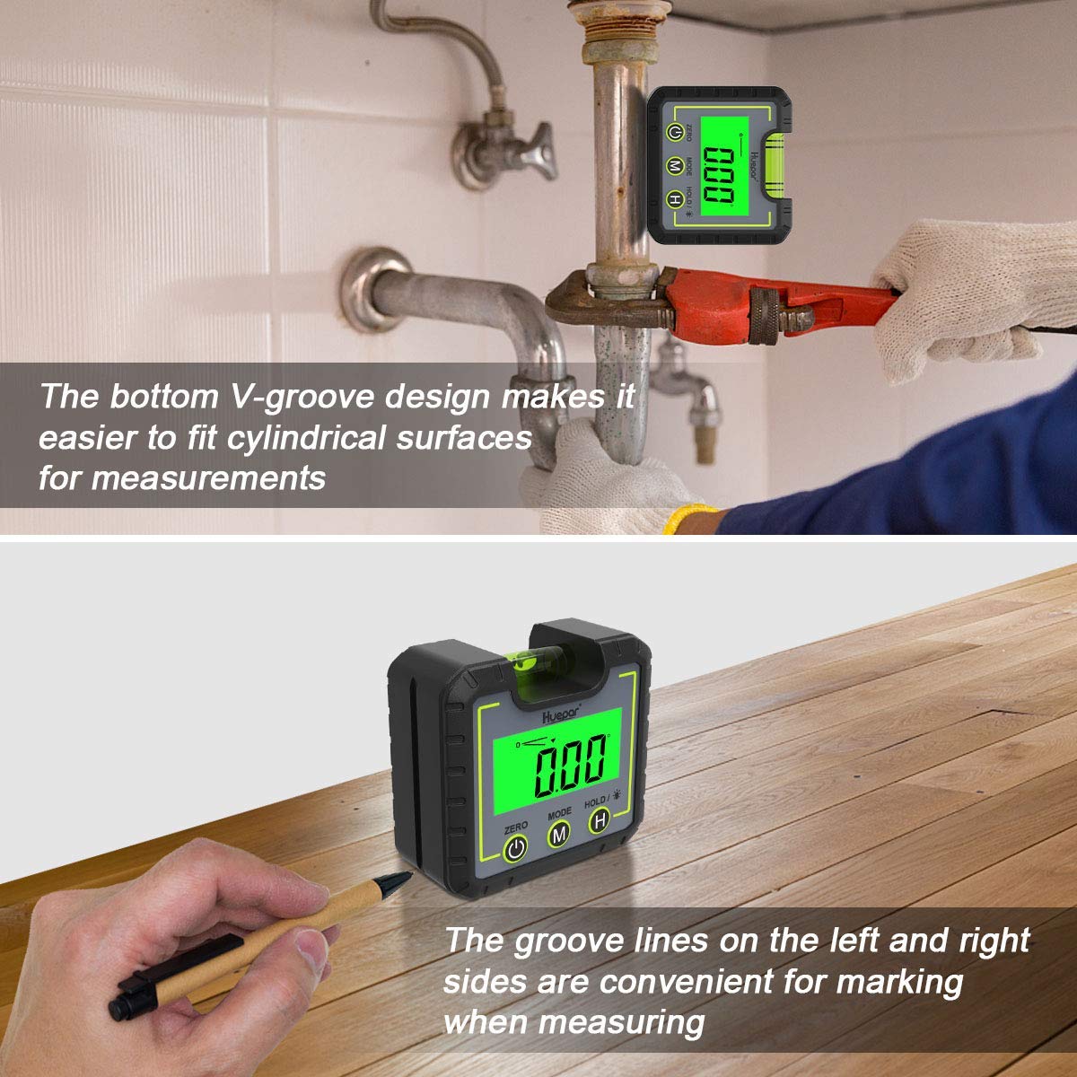 HUEPAR AG01 - Digital Level Angle Gauge Inclinometer HUEPAR EU - Laser Level