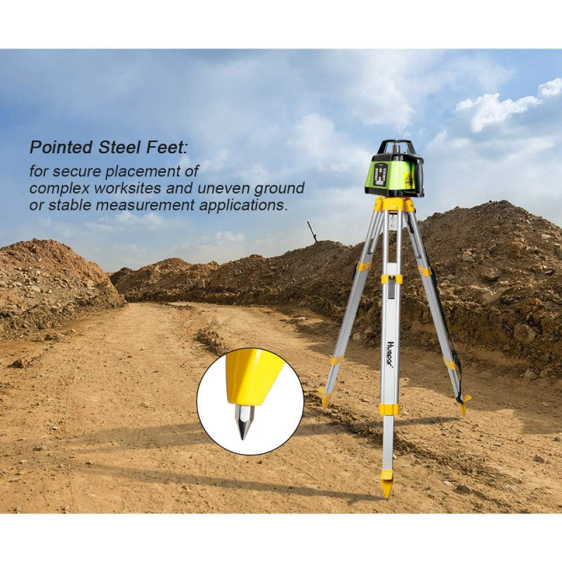 HUEPAR M3Y - 12Ft/3.7m Flat Head Heavy Duty Tripod HUEPAR EU - Laser Level