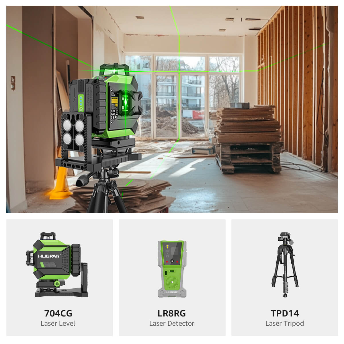 Huepar 704CG Laserwaterpas