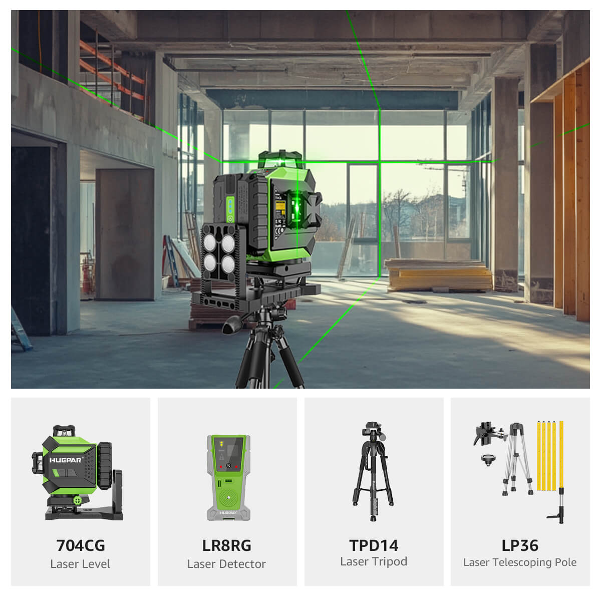Huepar 704CG Laserwaterpas