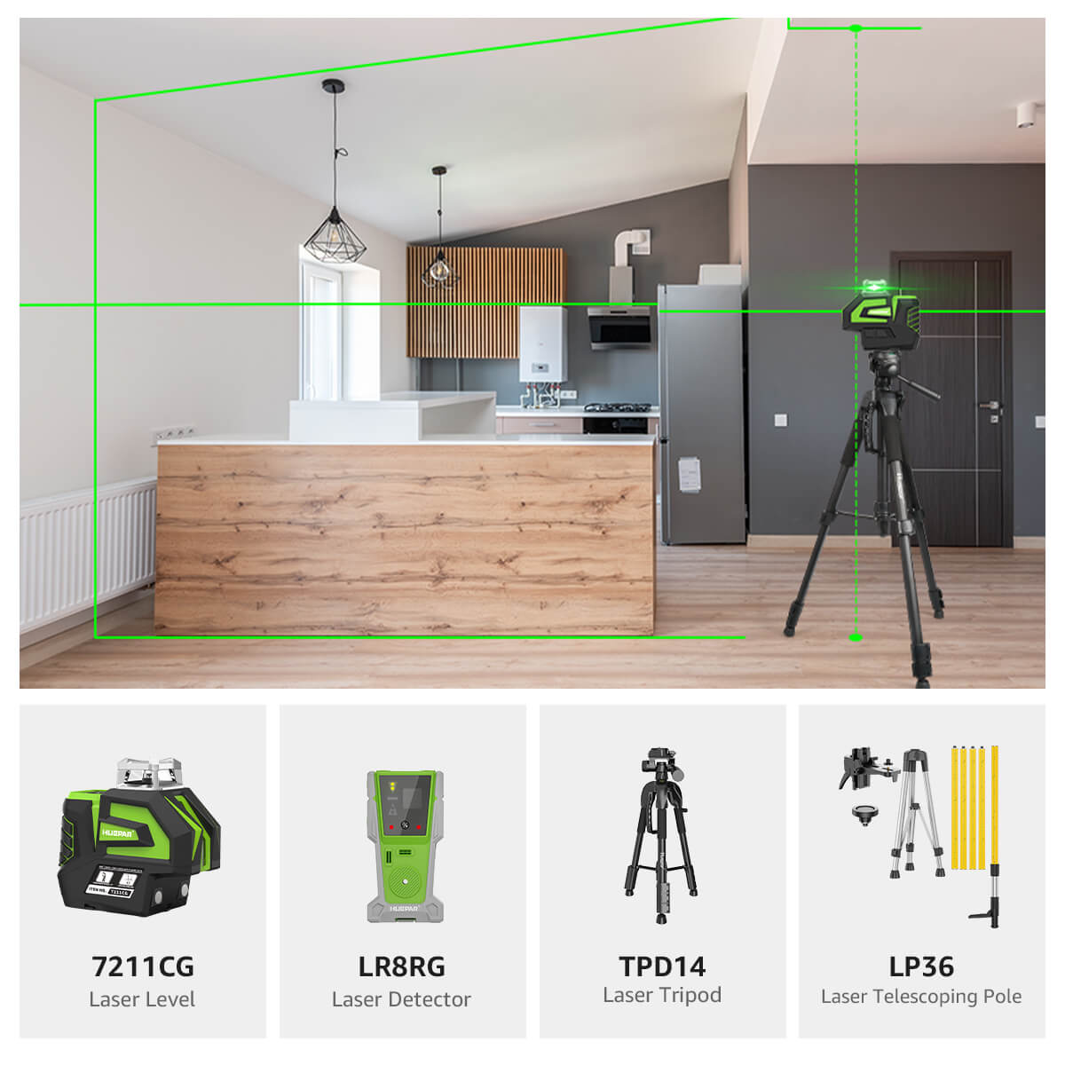 Huepar 7211CG Laser Level