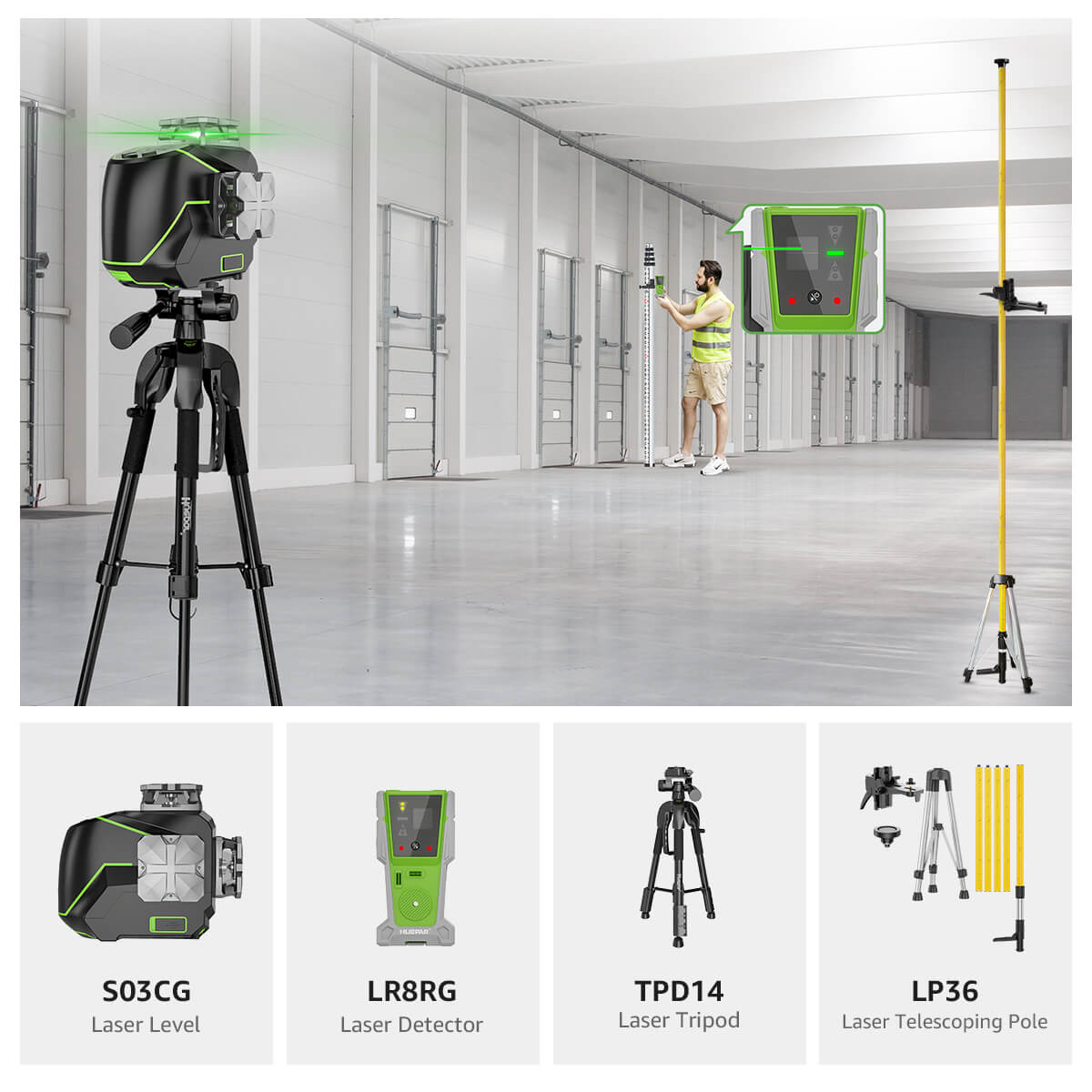 Huepar S03CG Laserniveau