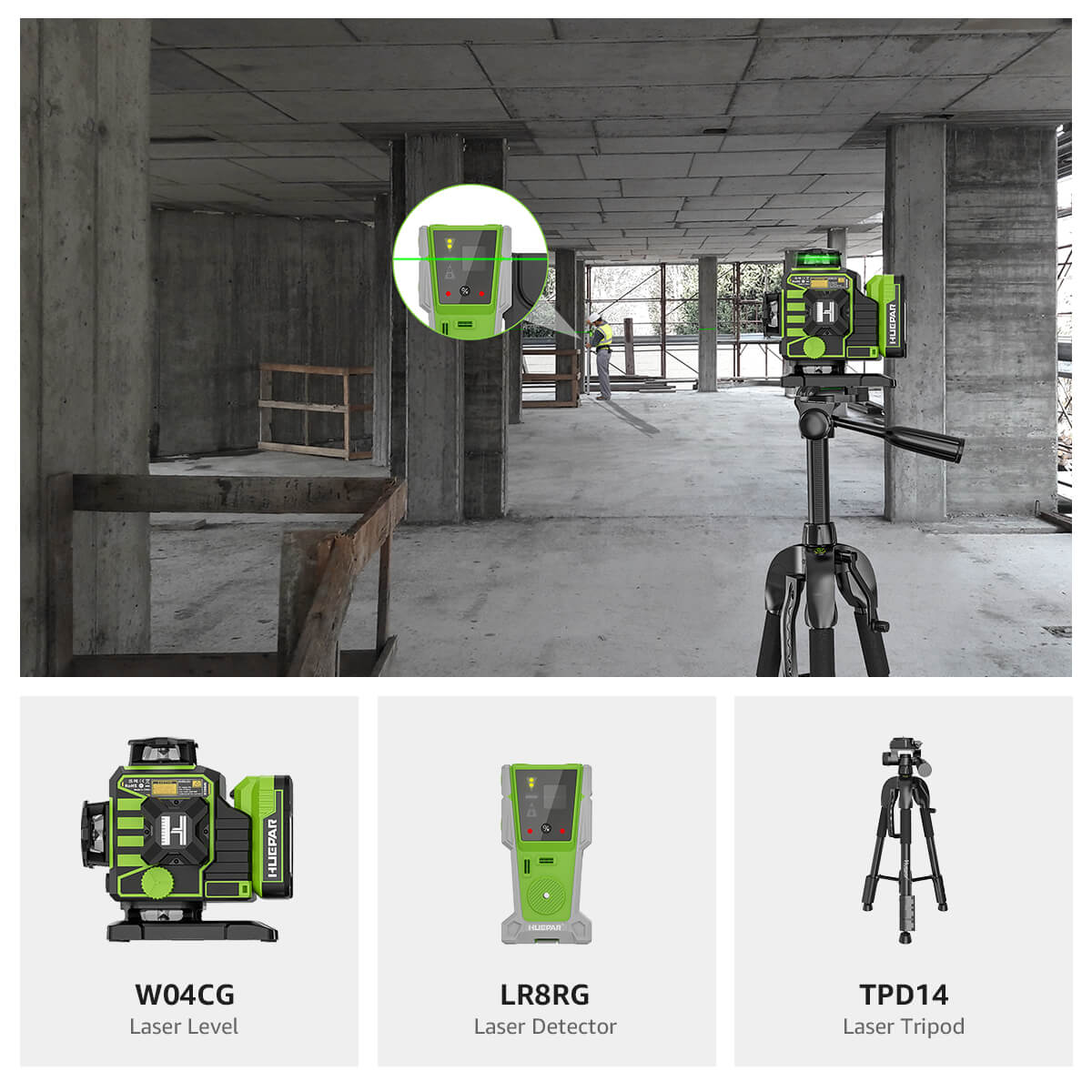 Poziomica laserowa Huepar W04CG