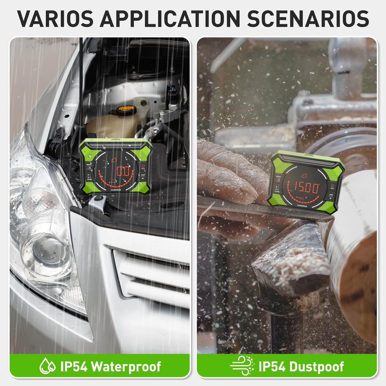 Huepar AG2L - Laserwaterpas met digitale hoekmeter