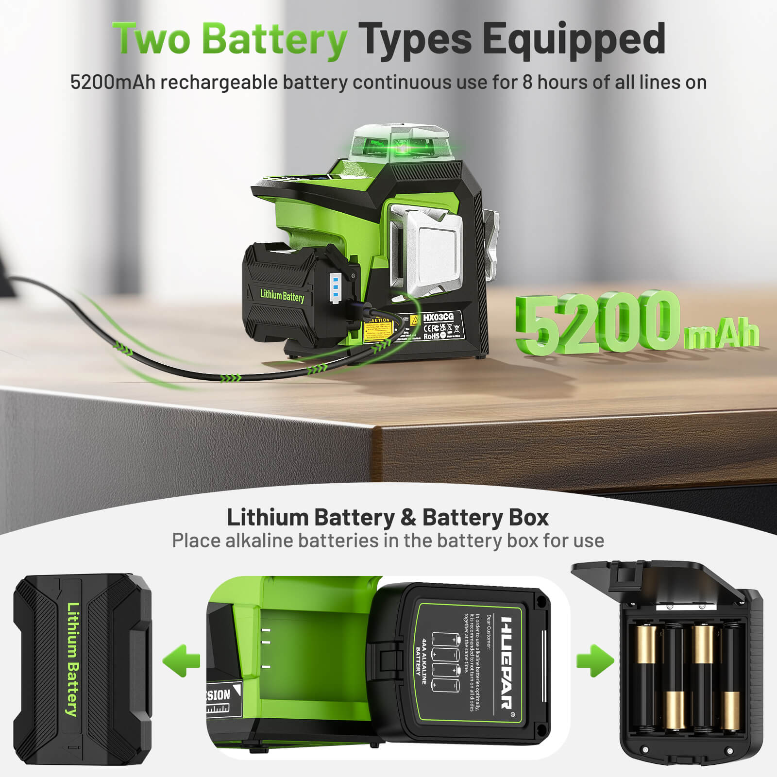 Nivel Láser Huepar HX03CG