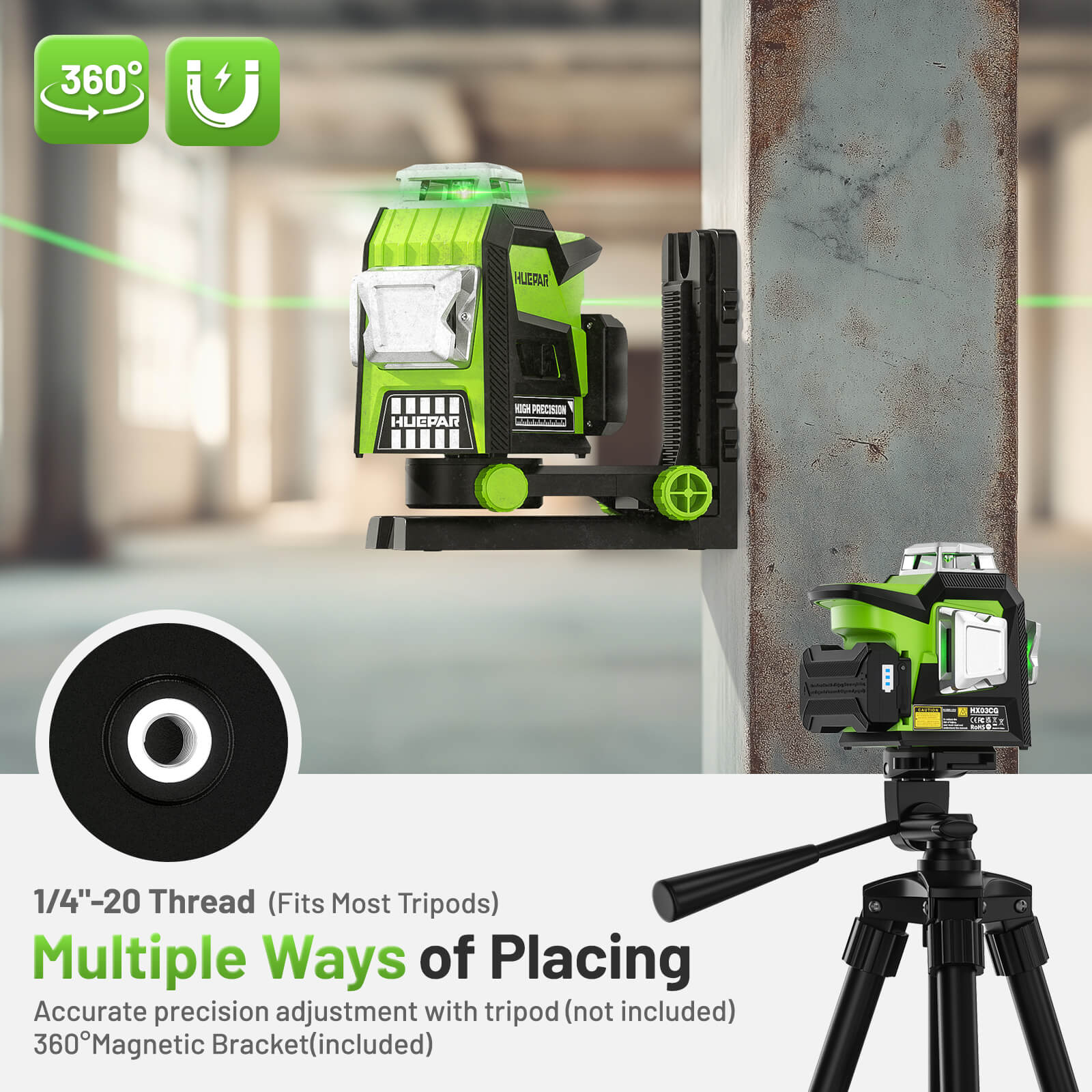 Nivel Láser Huepar HX03CG