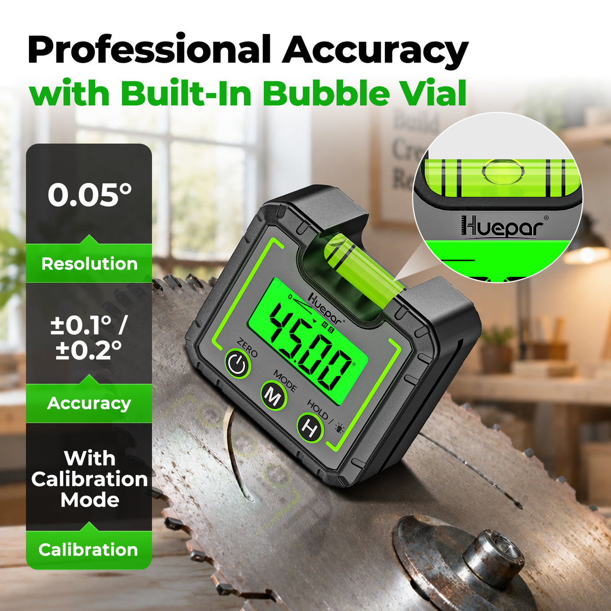 HUEPAR AG01 - Digital Level Angle Gauge Inclinometer