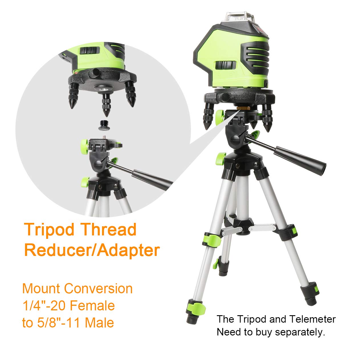 HUEPAR 1/4" -20 Female to 5/8" -11 Male HUEPAR EU - Laser Level