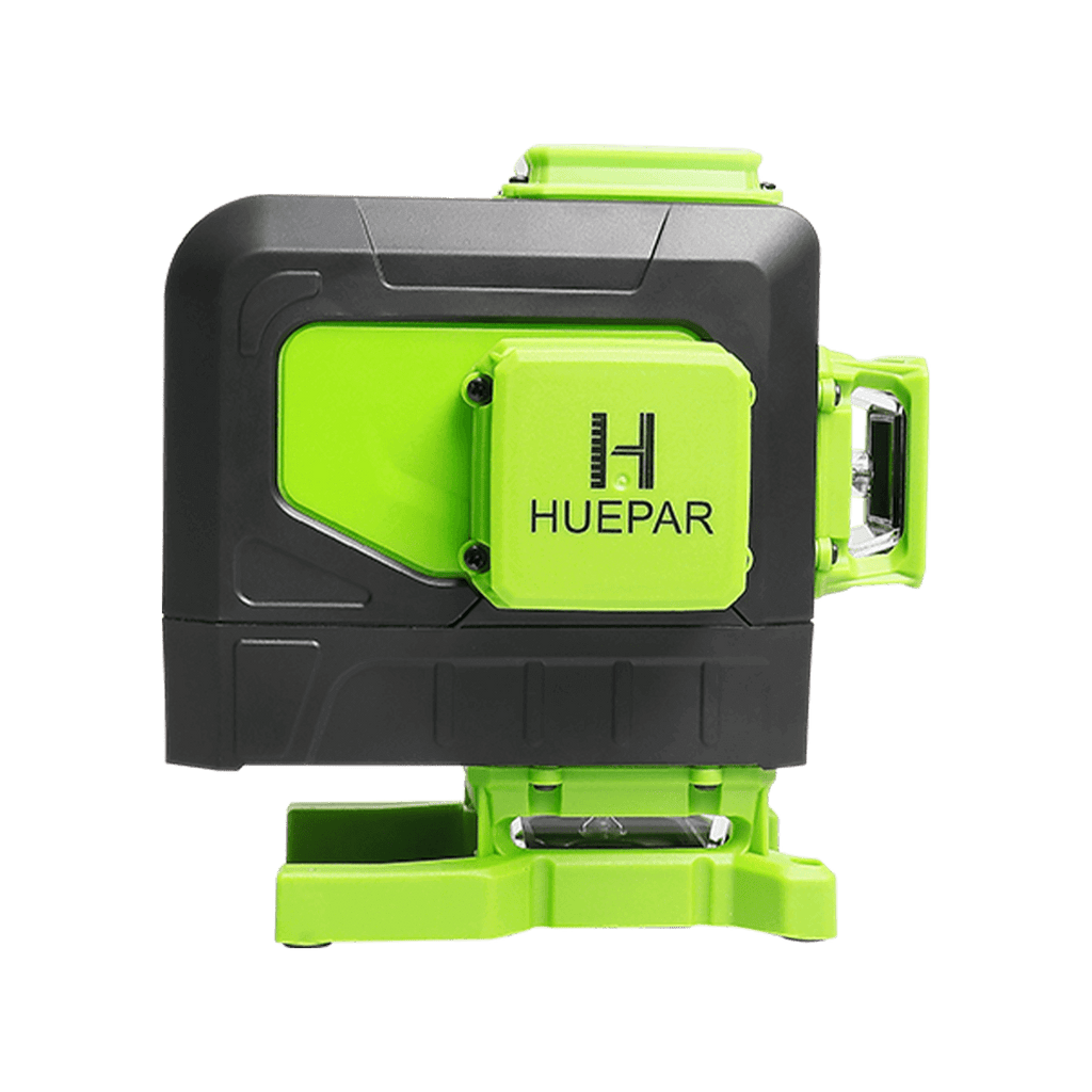 Huepar 4D Self-leveling Laser Level Green Beam Tiling Floor Cross Line  Laser Level Tools with Remote Control and 360° Fine-tuning Bracket 904DG 