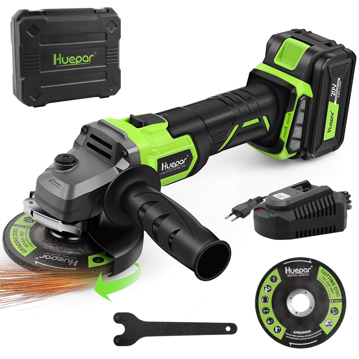 HUEPAR AG10BL-1200 - Brushless Angle Grinder HUEPAR EU - Laser Level