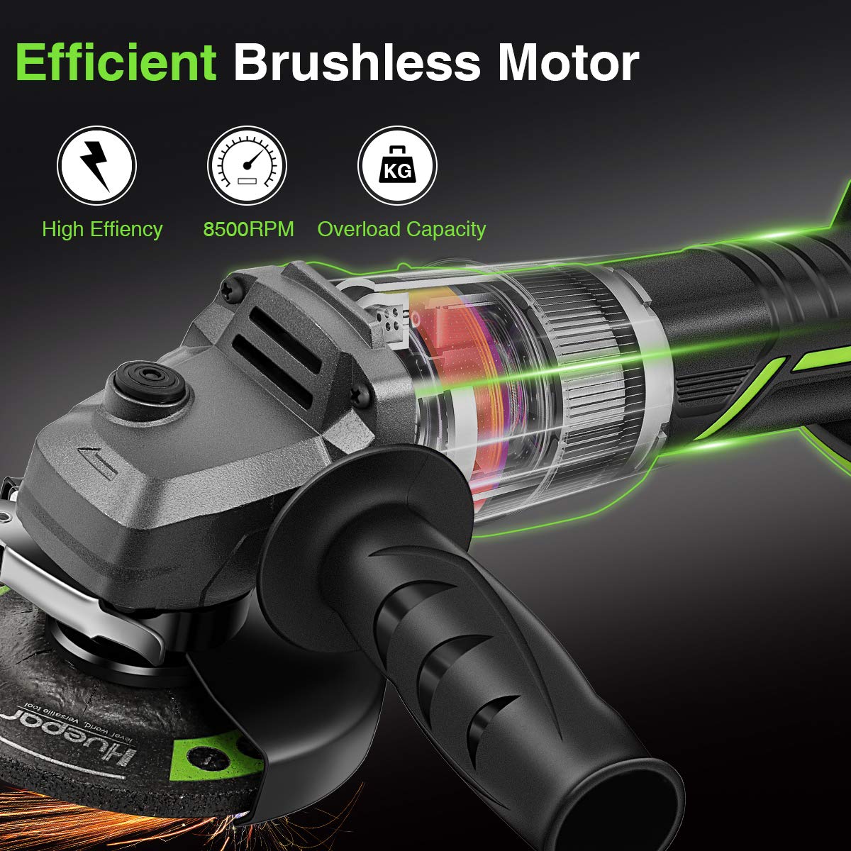 HUEPAR AG10BL-1200 - Brushless Angle Grinder HUEPAR EU - Laser Level