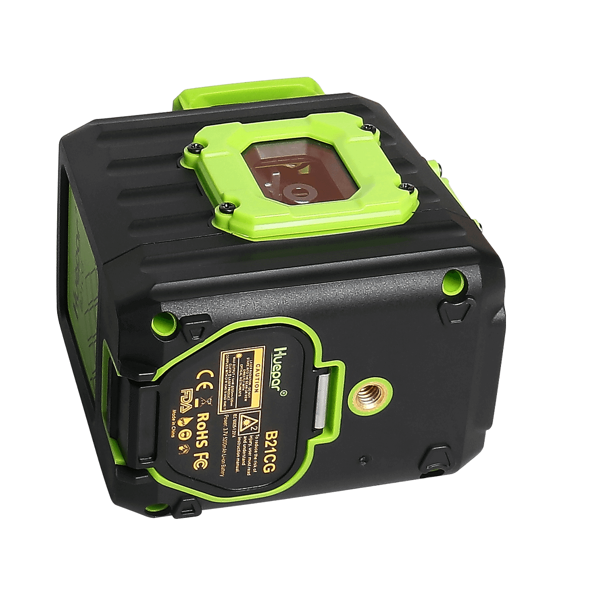 Huepar B21CG Green 360 Horizontal and Two Vertical Lines Cross Line Laser Level with Hard Carry Case