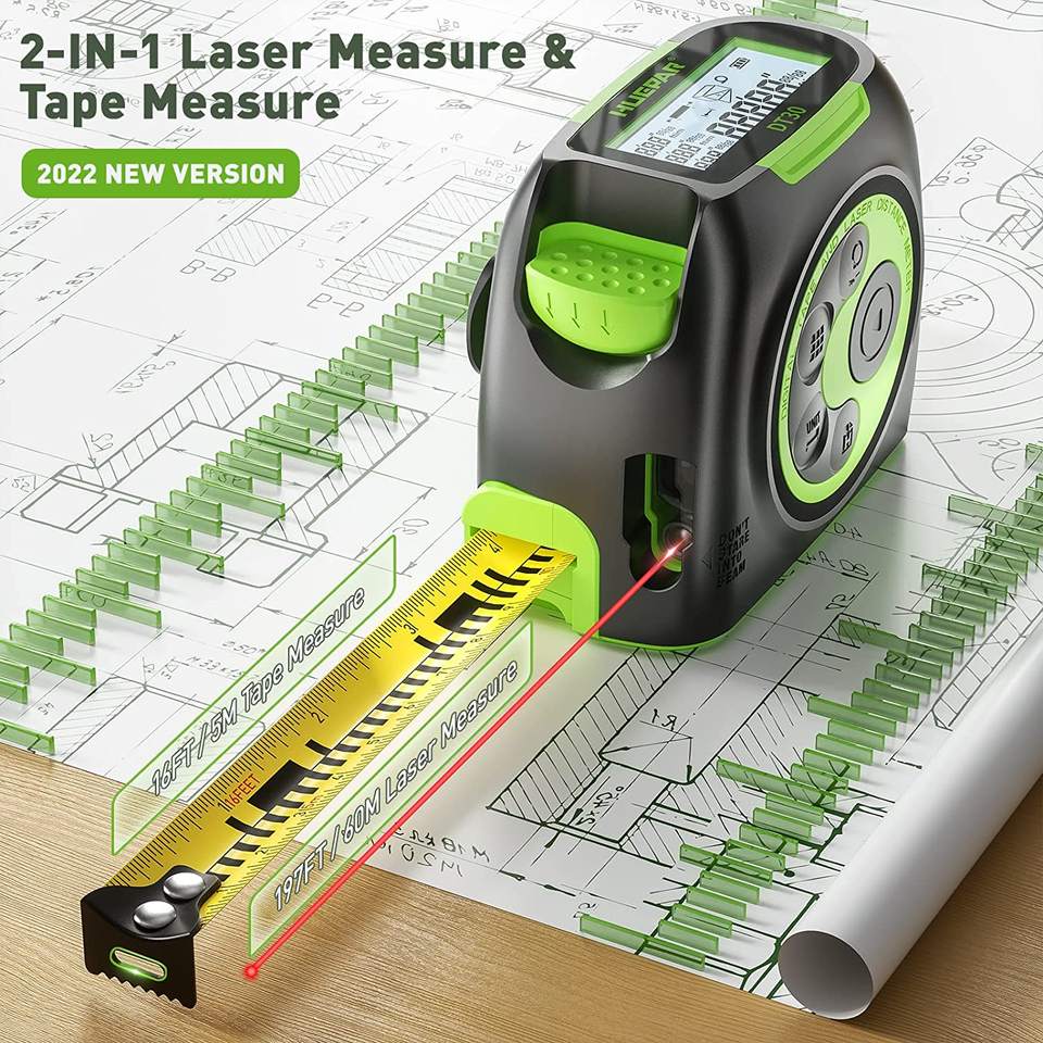 HUEPAR DT30 - Digital Laser Measuring Tape Measure HUEPAR EU - Laser Level