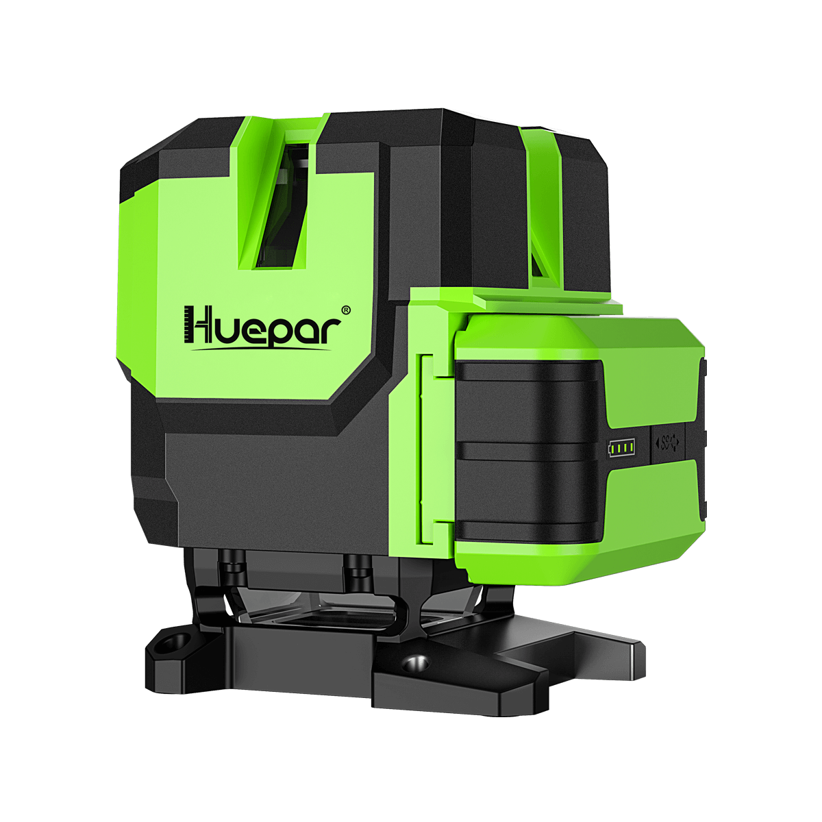 Huepar Self-Leveling Green Laser Level 360 Cross Line with 2 Plumb Dots  Laser Tool -360-Degree Horizontal Line Plus Large Fan Angle of Vertical  Beam with Up & Down Points -Magnetic Pivoting Base