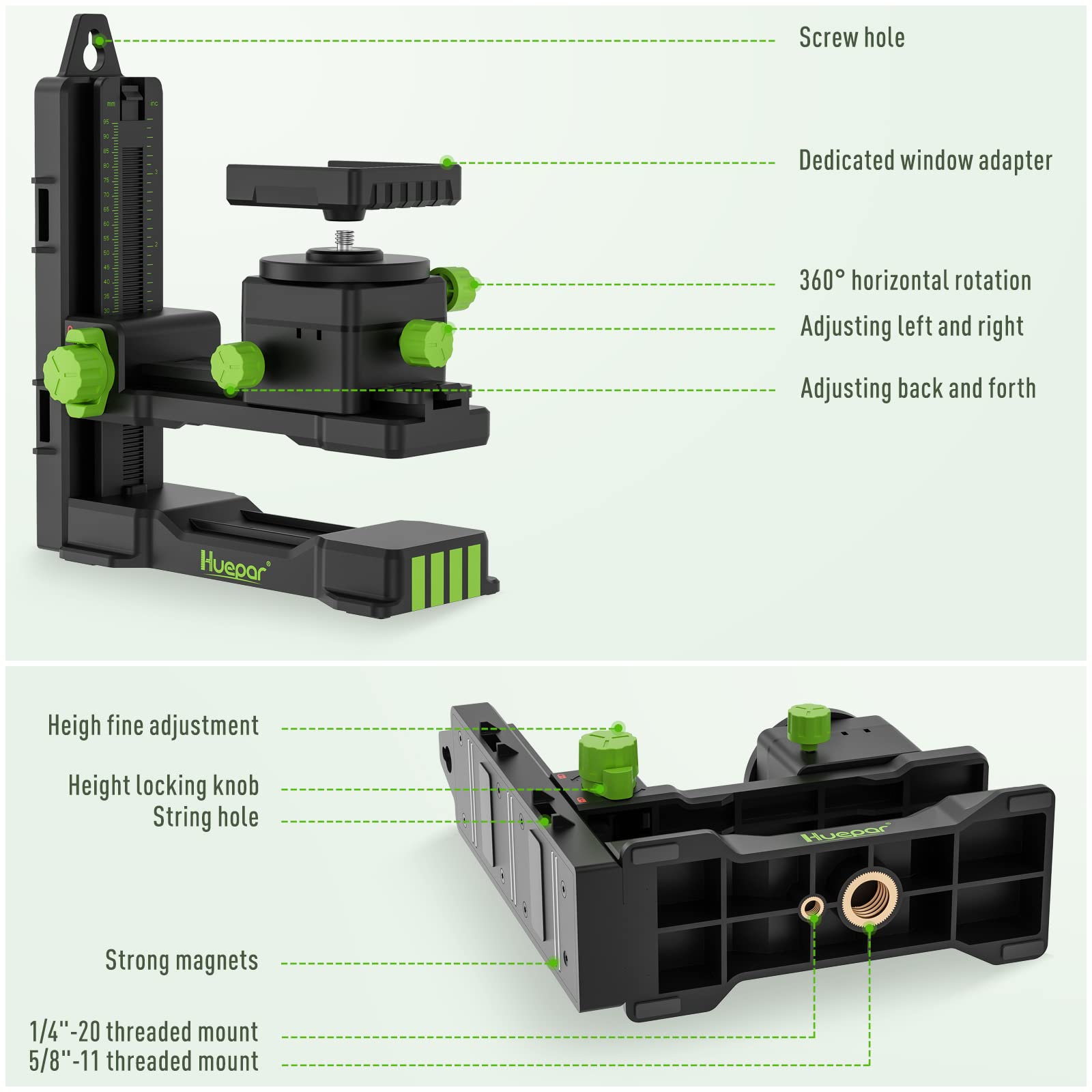 HUEPAR PV11+ Fine Tuning Bracket Laser Level Adapter HUEPAR EU - Laser Level