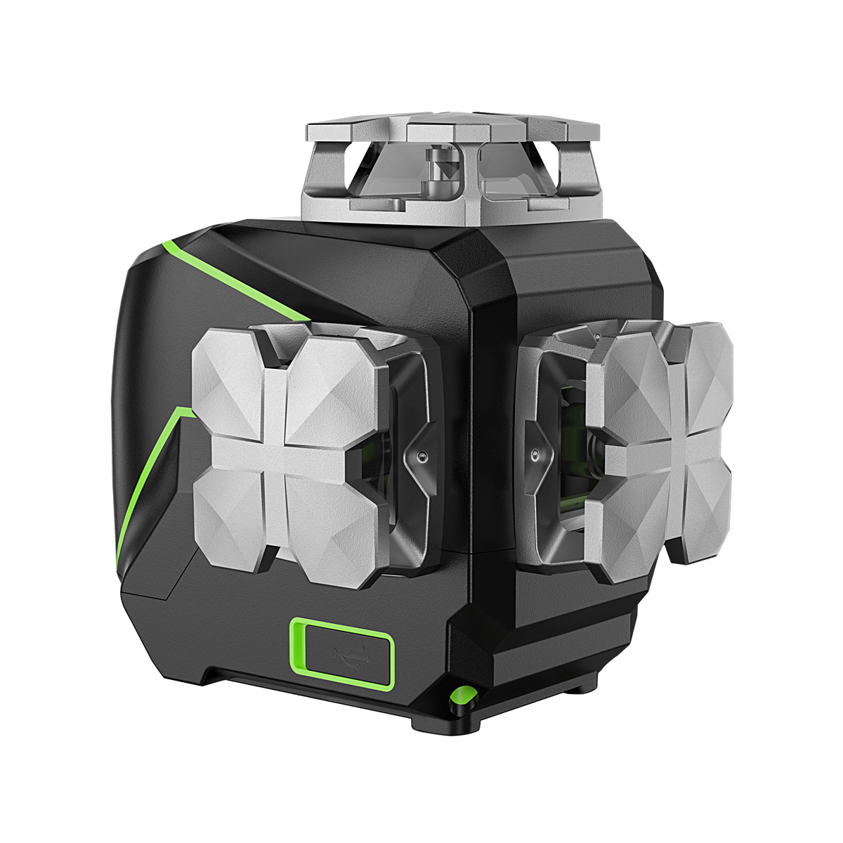 Huepar S03CG-L - Nivel Láser de Líneas Cruzadas Autonivelante 3D 3 x 360°  con Base Pivotante Magnética