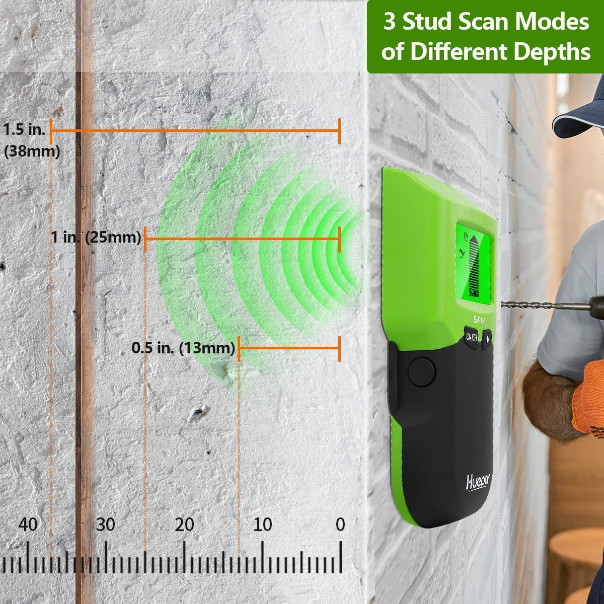 HUEPAR SF01 - Stud Finder Wall Scanner HUEPAR EU - Laser Level