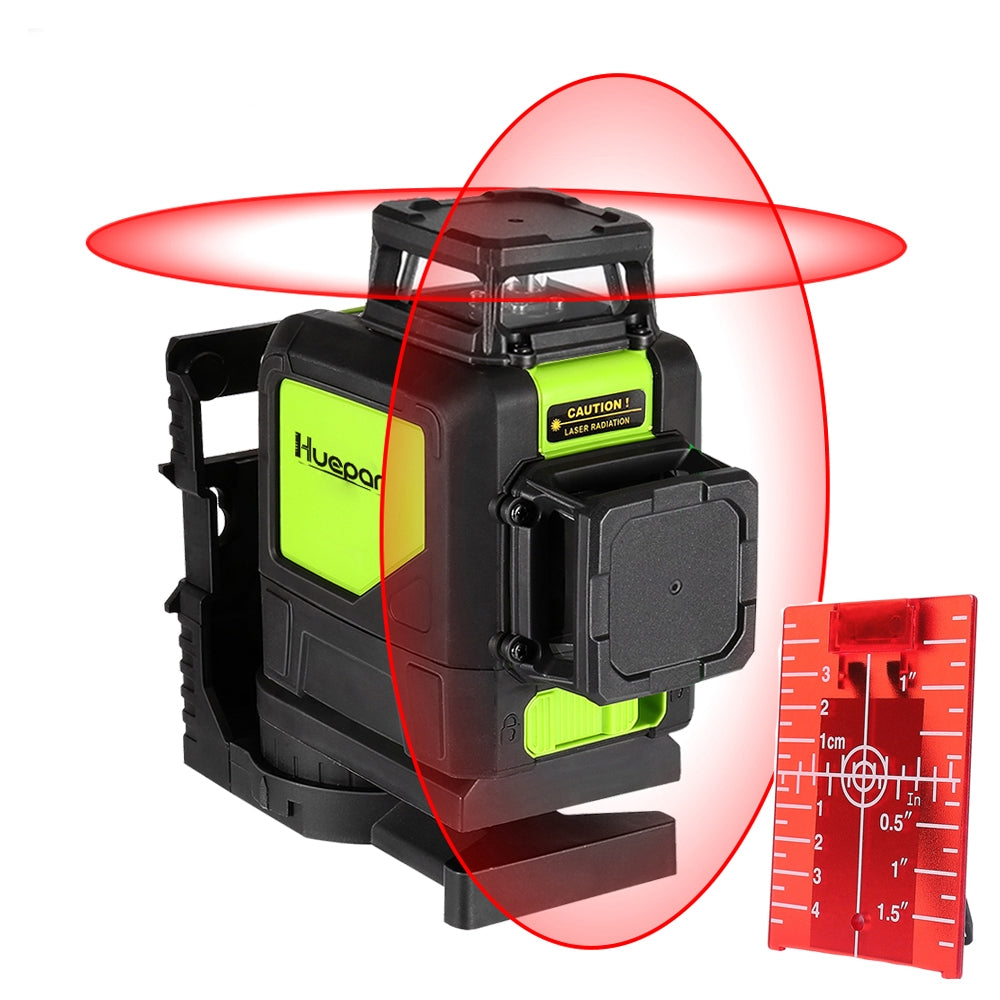 Huepar 902CR - Self-Leveling 360-Degree Cross Line Laser Level with Pulse Mode and Magnetic Pivoting Base