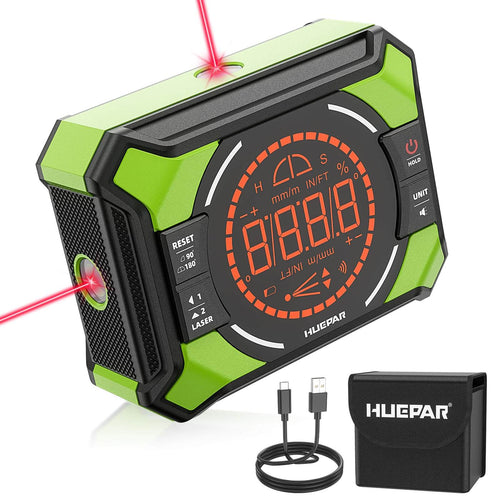 Huepar AG2L - Laser Level with Digital Angle Gauge