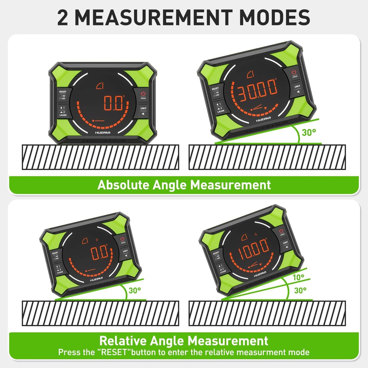 Huepar AG2L - Laser Level with Digital Angle Gauge