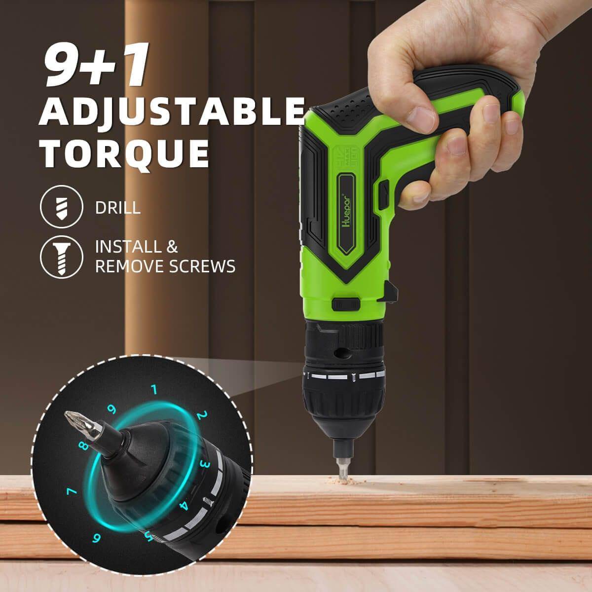 Huepar CS04 - 4V 1.5Ah Max 6Nm Electric Screwdriver Kit - HUEPAR UK