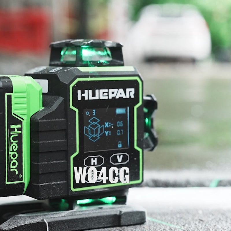 Huepar TPD14A1 Treppiede Regolabile in Alluminio 48-150 cm per Livello Laser, Testa Panoramica a 3 Vie, Livella a Bolla, Supporto per Telefono, Attacco 1/4-20 e Adattatore 5/8-11